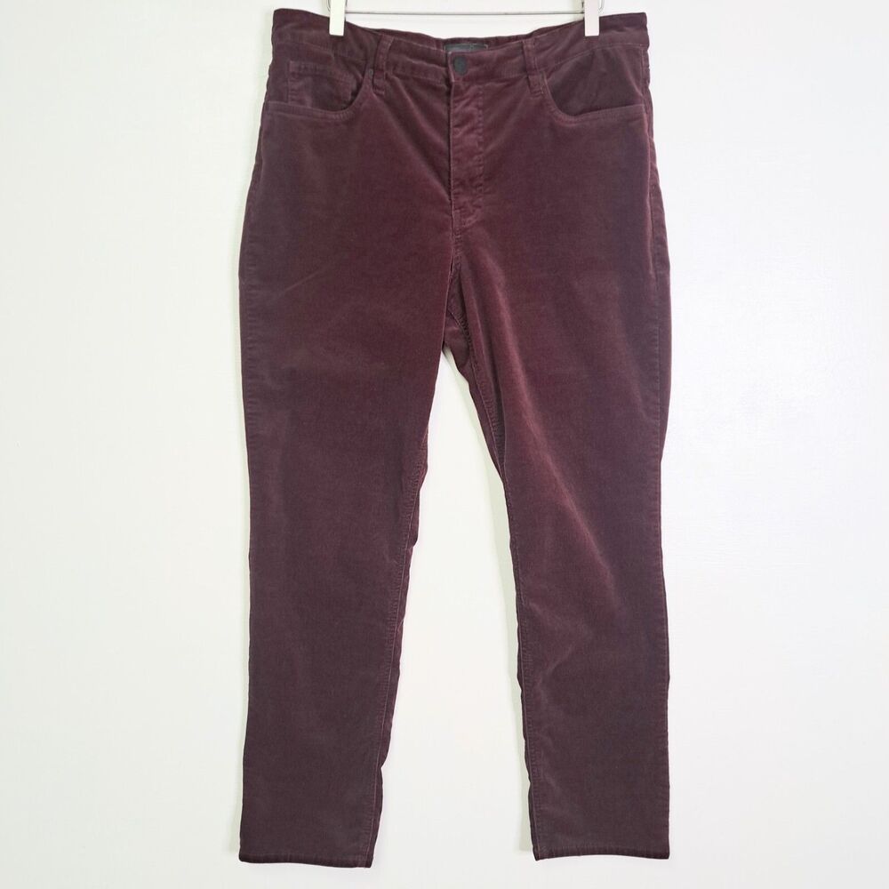 Kut From The Kloth Rachael Fab Ab Burgundy Velvet High Rise Mom Jeans Womens 14